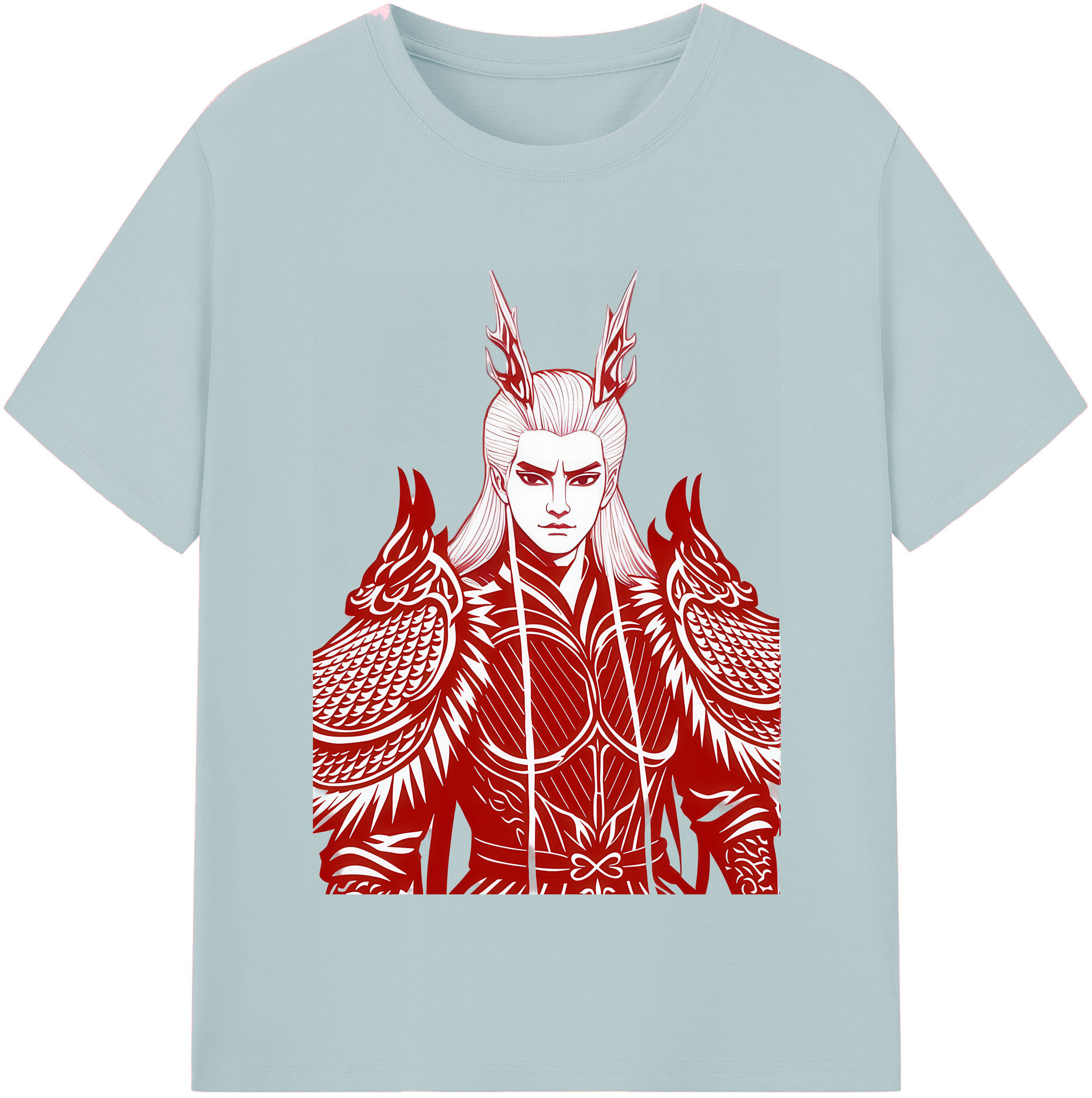 （画像用） Ne Zha 2 ナタ 魔童の大暴れ 綿100％半袖Tシャツ（フロントプリント）